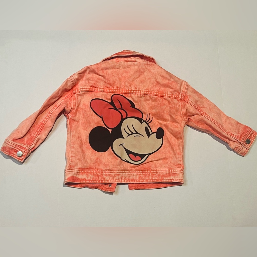 Minnie Mouse Denim Jacket Pink with Prints Size 3T